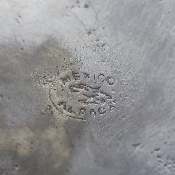 Vintage Alpaca Mexico Stone Inlay Belt Buckle - Picture 7 of 7